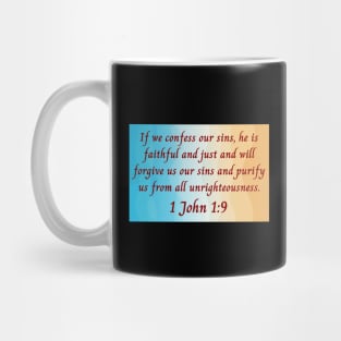 Bible Verse 1 John 1:9 Mug